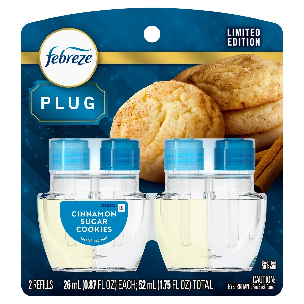 Febreze Plug Dual Sugar Cookie Air Freshener Refills - Cinnamon - 1.75 fl oz/2pk