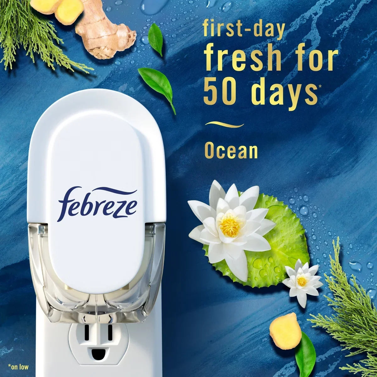 Febreze Plug Quadruple Air Freshener Refills - Ocean