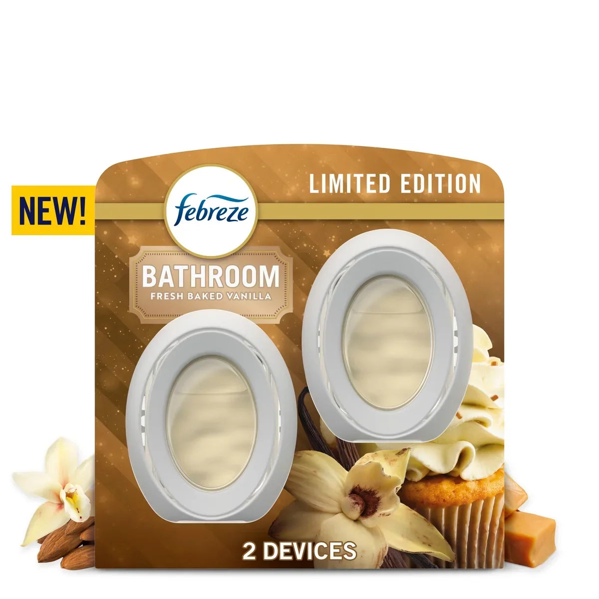 Febreze Bathroom Fresh Baked Air Vanilla - 2pk