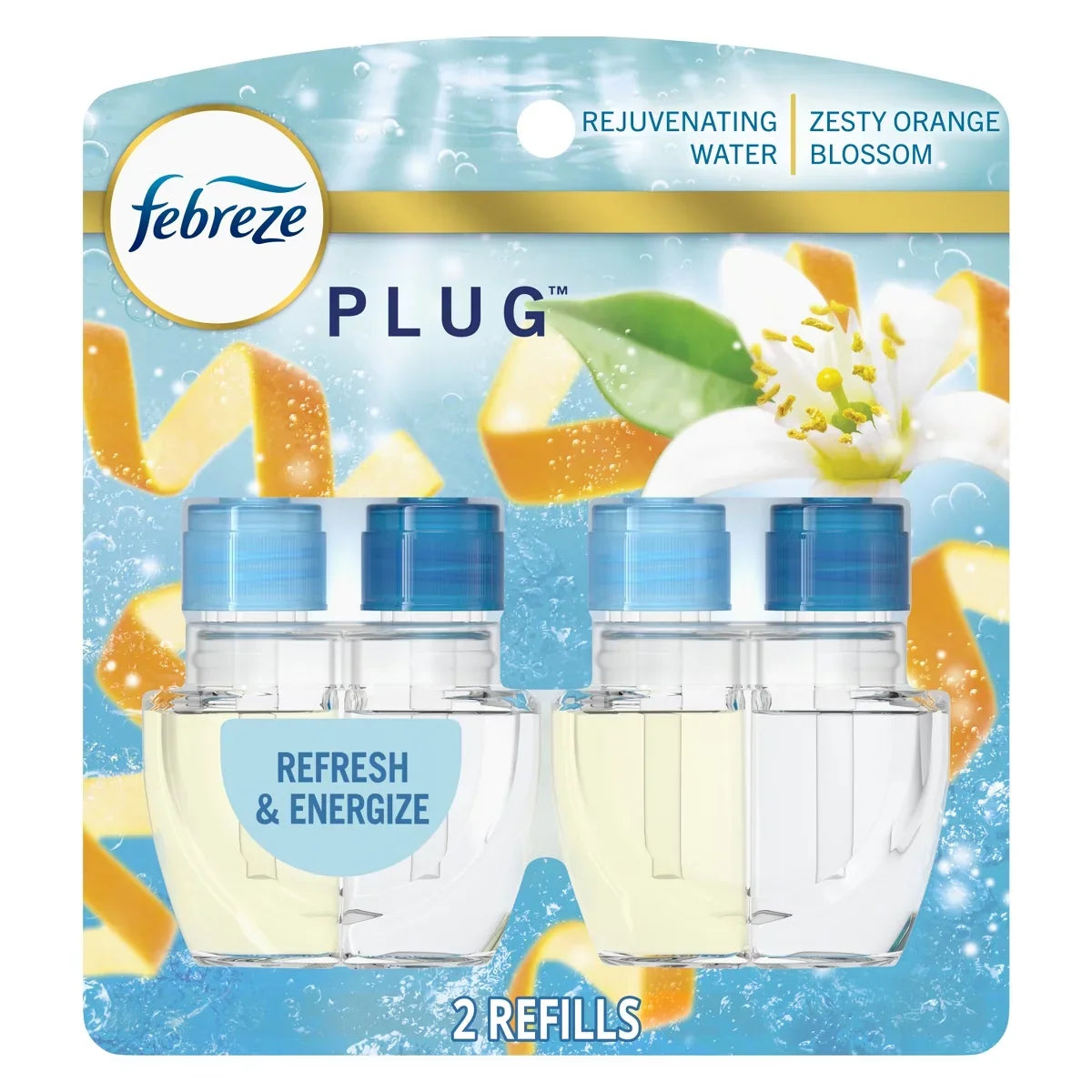 Febreze Plug Dual Refill Air Freshener - Refresh & Energize - 2ct