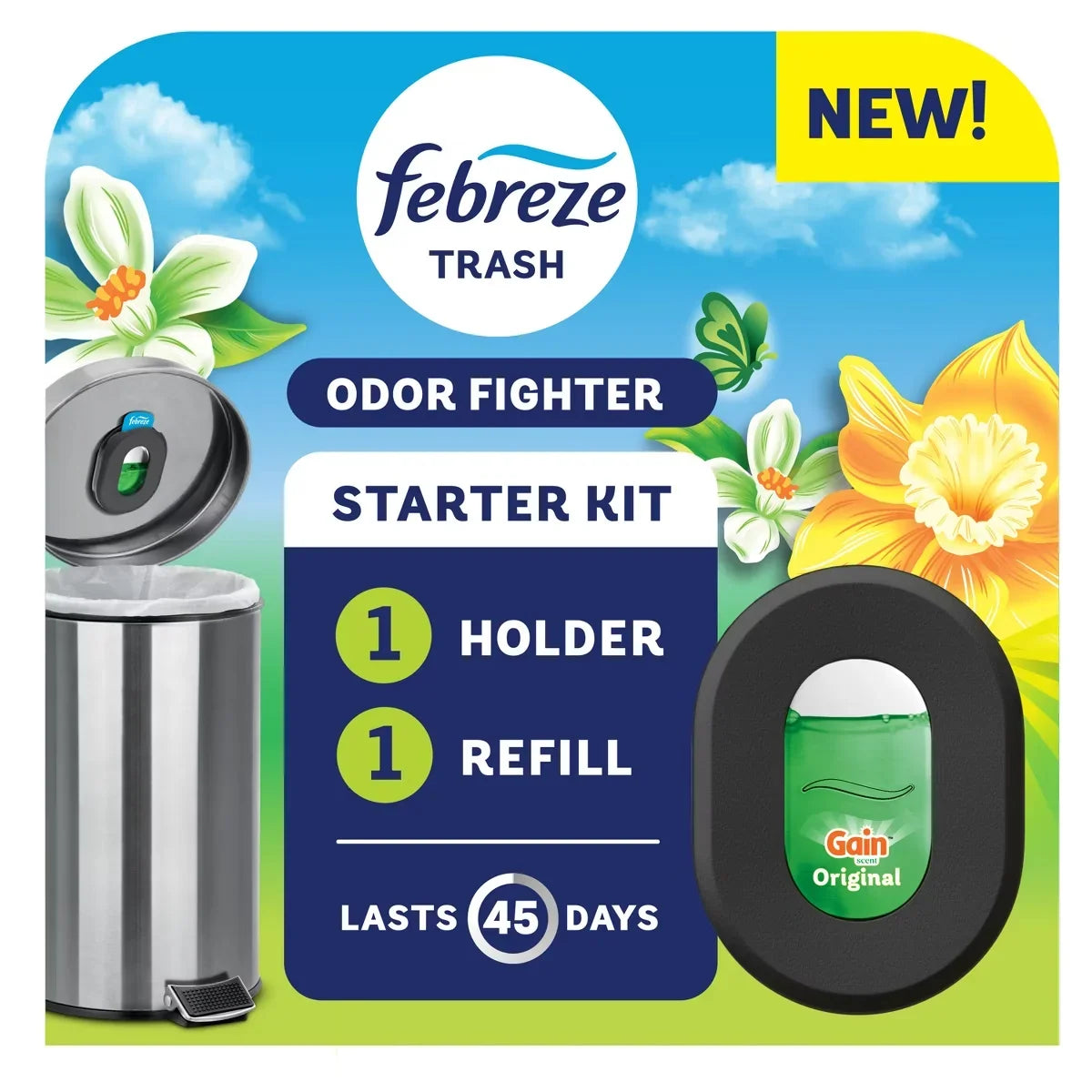Febreze Trash - Trash Aisle Air Freshener Starter Kits - Gain Original - 2ct