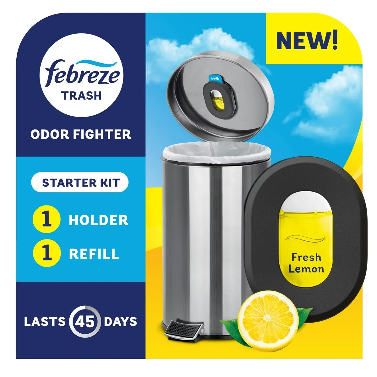 Febreze Trash Fresh Lemon Air Freshener Starter Kit