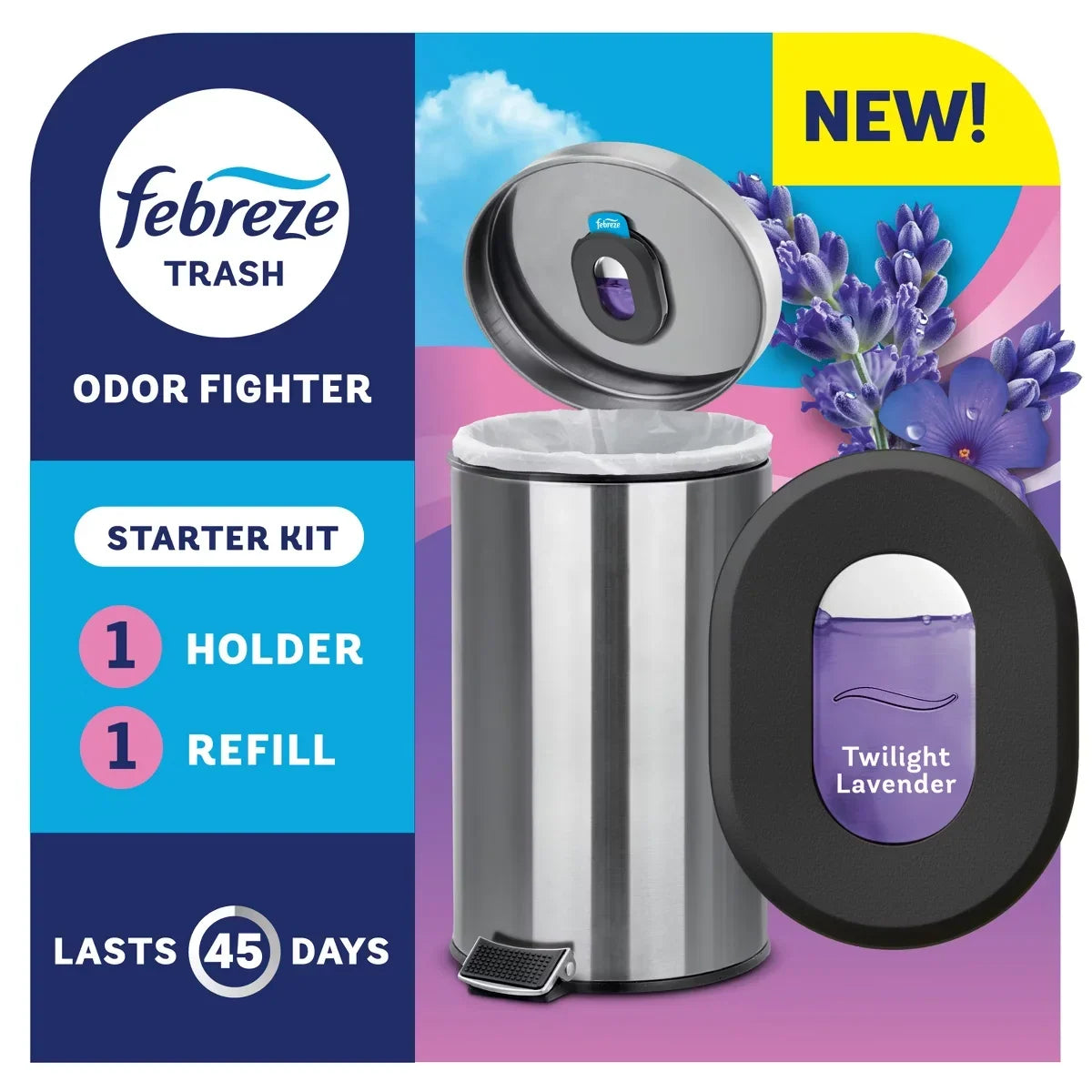 Febreze Trash Twilight Lavender Air Freshener Starter Kit