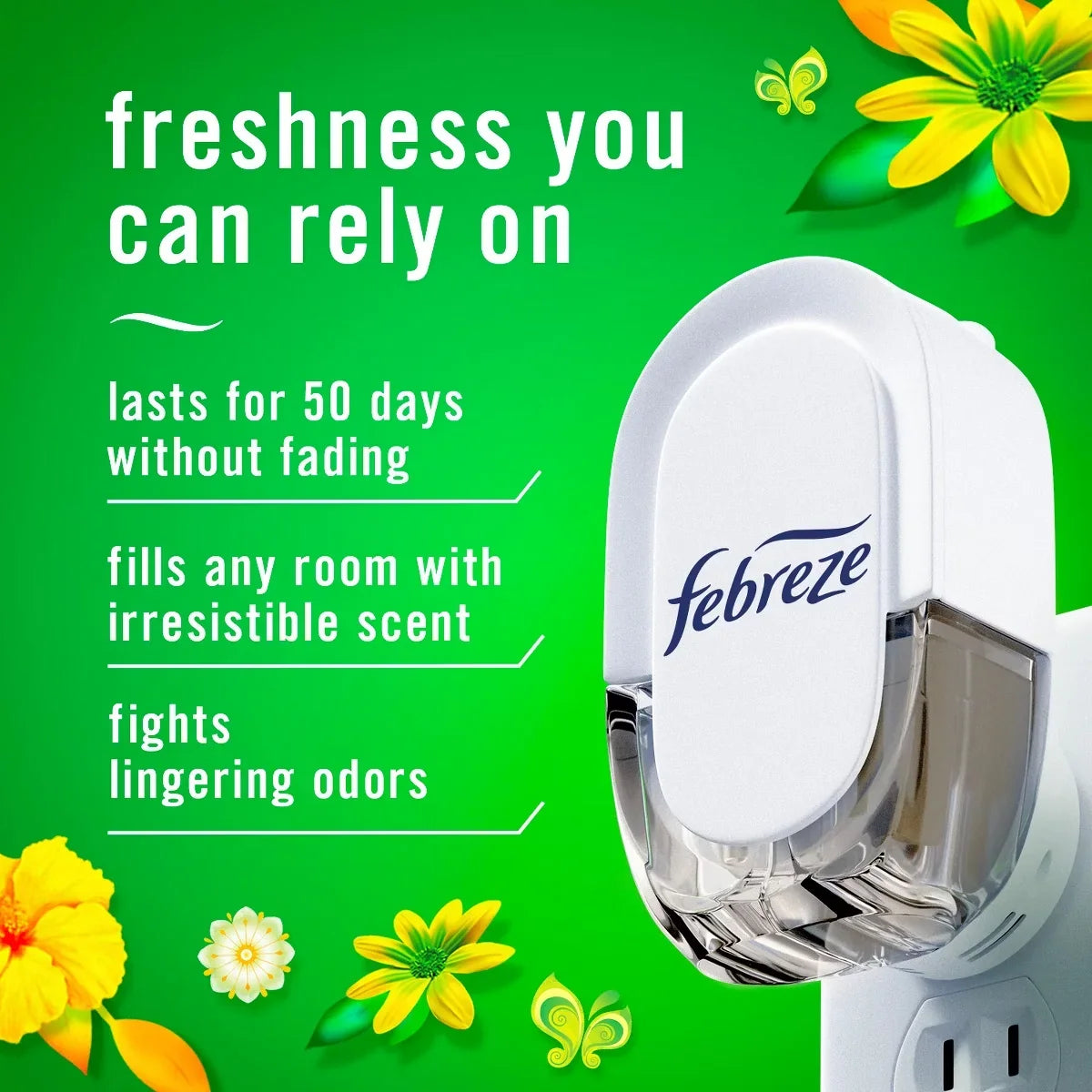 Febreze Odor-Fighting Fade Defy Plug Air Freshener Refill - Gain Original Scent