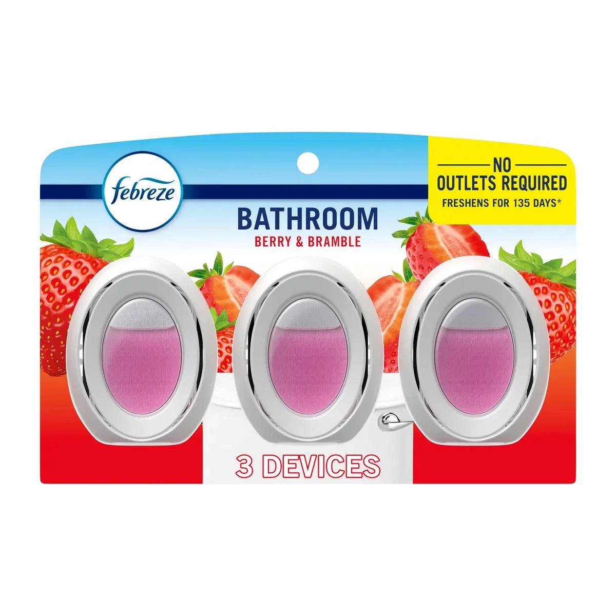 Febreze Berry & Bramble Bathroom Air Freshener - 3ct