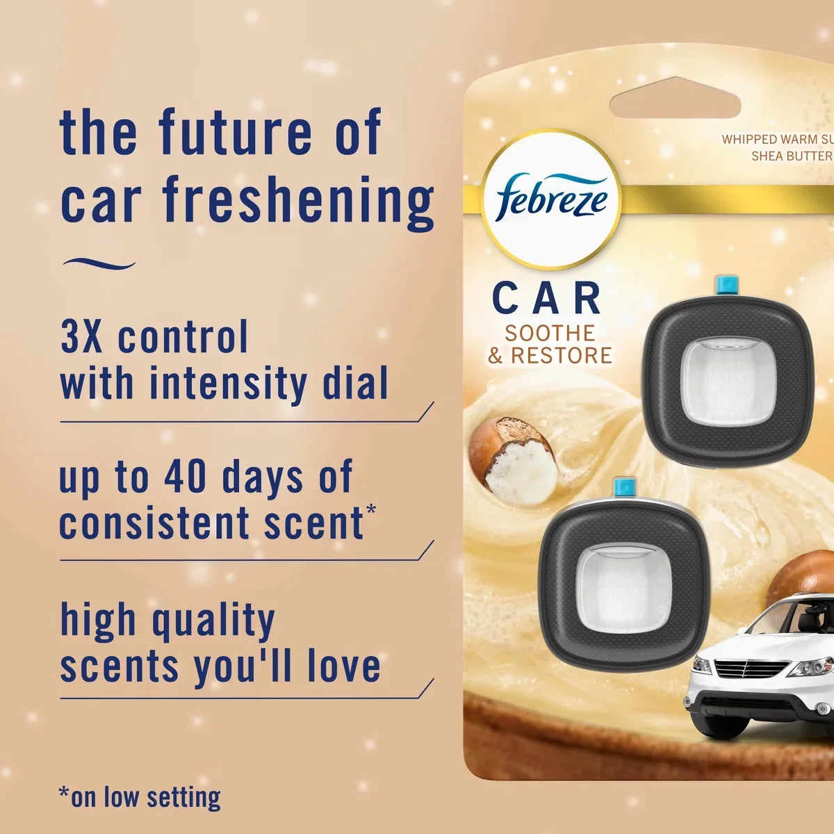 Febreze Car Air Freshener - Soothe & Restore - 0.13 fl oz/2ct