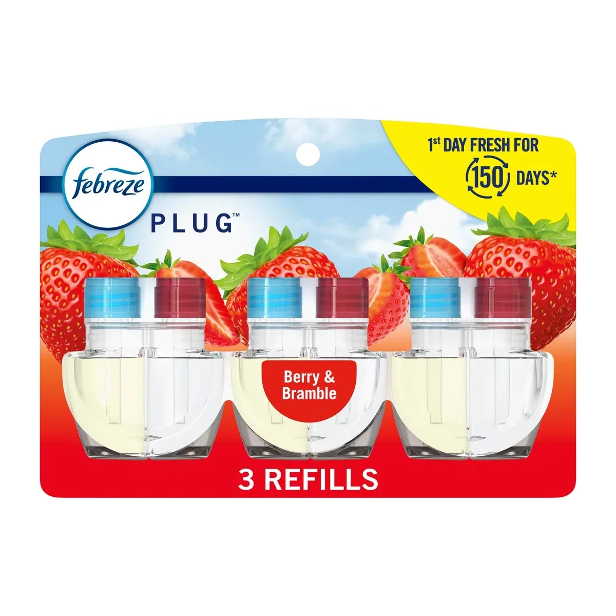 Febreze Plug Triple Refill Air Freshener - Berry & Bramble - 3ct