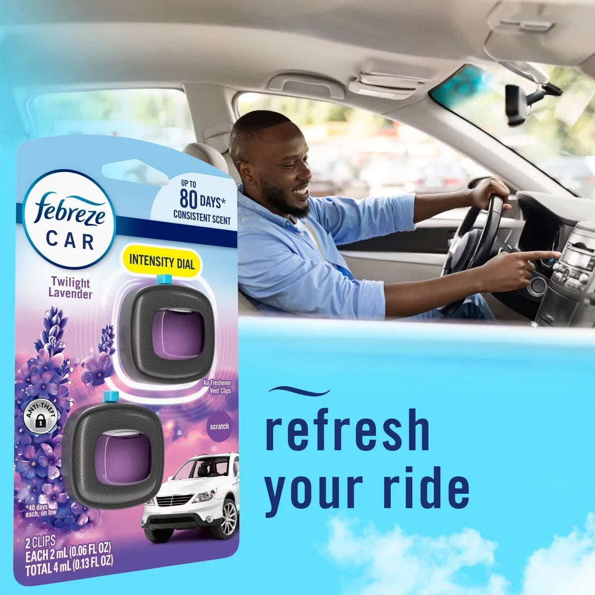 Febreze Car Air Fresheners - Twilight Lavender - 2ct